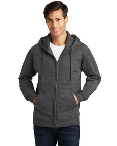 Port & Co PC850ZH Gray-Fan Favorite Fleece Zip-Up Hoodie Gray