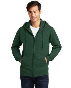 Port &amp; Co PC850ZH Green-Fan Favorite Fleece Zip-Up Hoodie Green