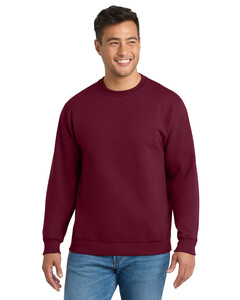 Port &amp; Co PC90 Red-Crewneck Sweatshirt Red