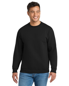 Port & Co PC90 Black-Crewneck Sweatshirt Black