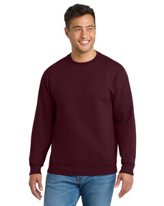 Port & Co PC90 Maroon-Crewneck Sweatshirt Maroon