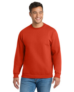 Port & Co PC90 Orange-Crewneck Sweatshirt Orange