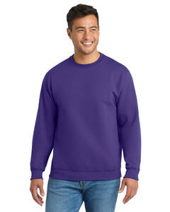 Port & Co PC90 Purple-Crewneck Sweatshirt Purple