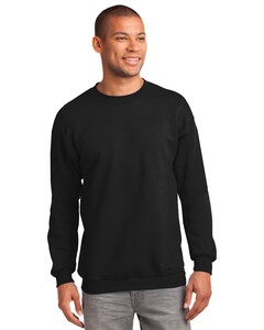 Port & Co PC90T Black-Tall Ultimate Crewneck Sweatshirt Black