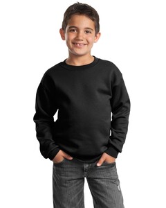 Port & Co PC90Y Black-Youth Crewneck Sweatshirt Black