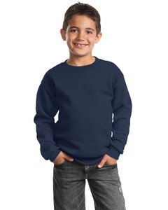 Port & Co PC90Y Navy-Youth Crewneck Sweatshirt Navy