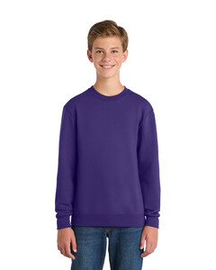 Port & Co PC90Y Purple-Youth Crewneck Sweatshirt Purple