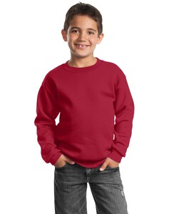 Port &amp; Co PC90Y Red-Youth Crewneck Sweatshirt Red