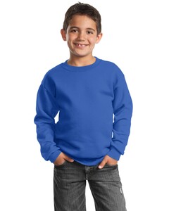 Port & Co PC90Y Blue-Youth Crewneck Sweatshirt Blue