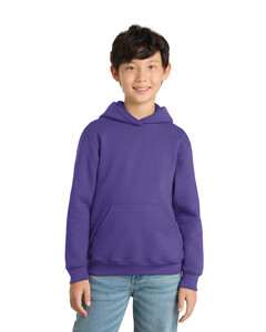 Port & Co PC90YH Purple-Youth Pullover Hoodie Purple