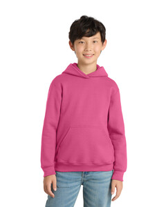 Port & Co PC90YH Pink-Youth Pullover Hoodie Pink