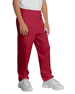 Port &amp; Co PC90YP Red-Youth Sweatpant Red