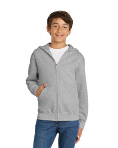 Port & Co PC90YZH Gray-Youth Zip-Up Hoodie Gray