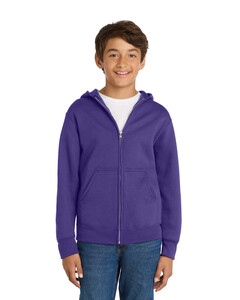 Port & Co PC90YZH Purple-Youth Zip-Up Hoodie Purple