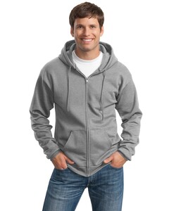 Port & Co PC90ZHT Gray-Tall Ultimate Full-Zip Hoodie Gray