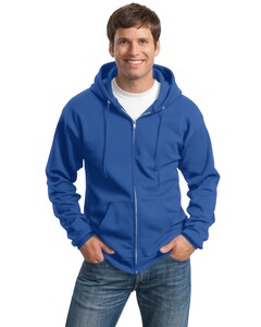 Port & Co PC90ZHT Blue-Tall Ultimate Full-Zip Hoodie Blue