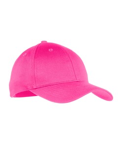 Port &amp; Co YCP80 Pink-Youth Six-Panel Twill Cap Pink