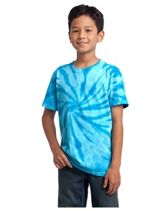 Youth Essential Tie-Dye Tee Blue-Green Port & Company PC147Y Blue-Green
