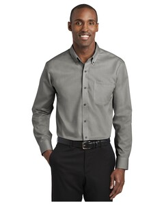 Pinpoint Oxford Non-Iron Shirt Gray Red House RH240 Gray