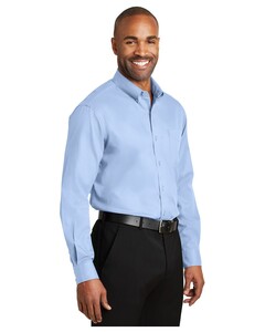 Dobby Non-Iron Button-Down Shirt Blue Red House RH60 Blue
