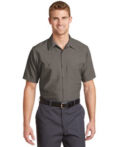 Red Kap SP24LONG Gray-Long Size, Short Sleeve Industrial Work Shirt Gray