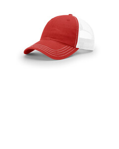 Richardson 111 Red-Garment Washed Trucker Hat Red