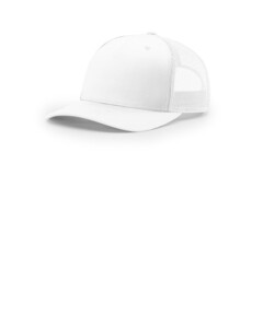 Richardson 112FP White-Five-Panel Trucker White