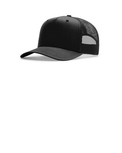 Richardson 112FPC Black-Five-Panel Champ Trucker  Black