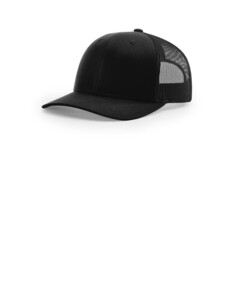 Richardson 112PL Black-112+ R-Flex Adjustable Trucker Hat Black