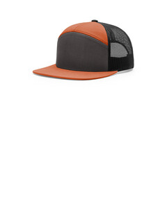 Richardson 168 Orange-7-Panel Trucker Hat  Orange