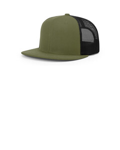 Richardson 511 Green-Acrylic-Wool Blend Flatbill Trucker Hat Green