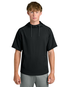 Richardson RA7200SSH Black-Charge Performance Fleece Short Sleeve Hoodie Black