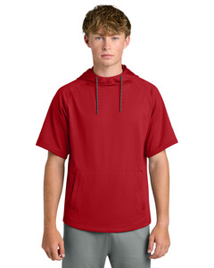 Richardson RA7200SSH Red-Charge Performance Fleece Short Sleeve Hoodie Red