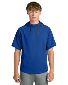 Richardson RA7200SSH Blue-Charge Performance Fleece Short Sleeve Hoodie Blue