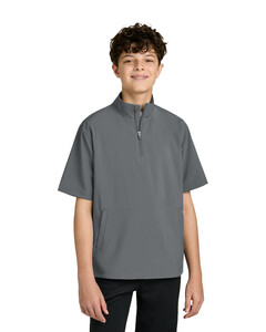 Richardson RY7400SSQ Gray-Youth Barrage Wind Shirt  Gray