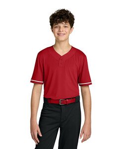 Richardson RY7910 Red-Youth Select 2-Button Baseball Jersey Red