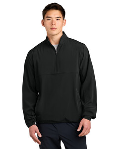 Sport-Tek JST481 Black-Repeat 1/2-Zip Black