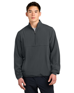 Sport-Tek JST481 Gray-Repeat 1/2-Zip Gray