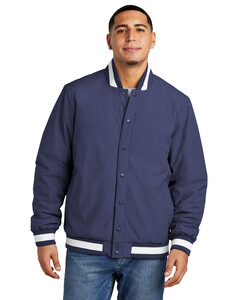 Insulated Varsity Jacket Navy Sport-Tek JST58 Navy