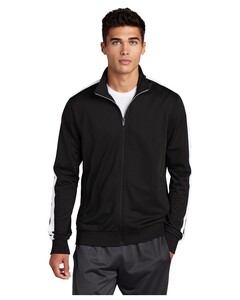 Sport-Tek JST94 Black-Tricot Track Jacket Black