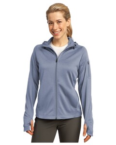 Women's Tech Fleece Full-Zip Hoodie Gray Sport-Tek L248 Gray