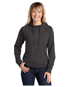Sport-Tek LST272 Black-Women's Lightweight French Terry Pullover Hoodie Black
