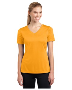 Women's V-Neck PosiCharge Competitor T-Shirt Yellow Sport-Tek LST353 Yellow