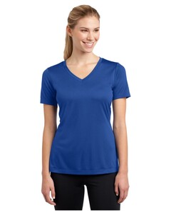 Women's V-Neck PosiCharge Competitor T-Shirt Blue Sport-Tek LST353 Blue