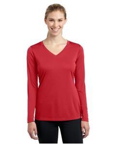 women's red v neck t shirt