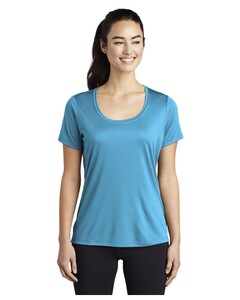 Sport-Tek LST420 Blue-Green-Women's Posi-UV Pro Scoop Neck T-Shirt Blue-Green