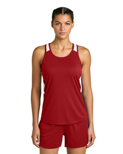 Sport-Tek LST446 Red-Women's Club Track Tank  Red