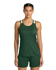 Sport-Tek LST446 Green-Women's Club Track Tank  Green