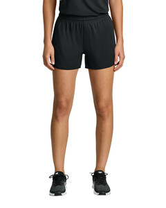Sport-Tek LST447 Black-Women's Club 3  Track Short  Black