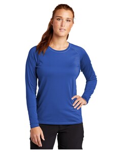 Women's Long Sleeve Rashguard T-Shirt Blue Sport-Tek LST470LS Blue